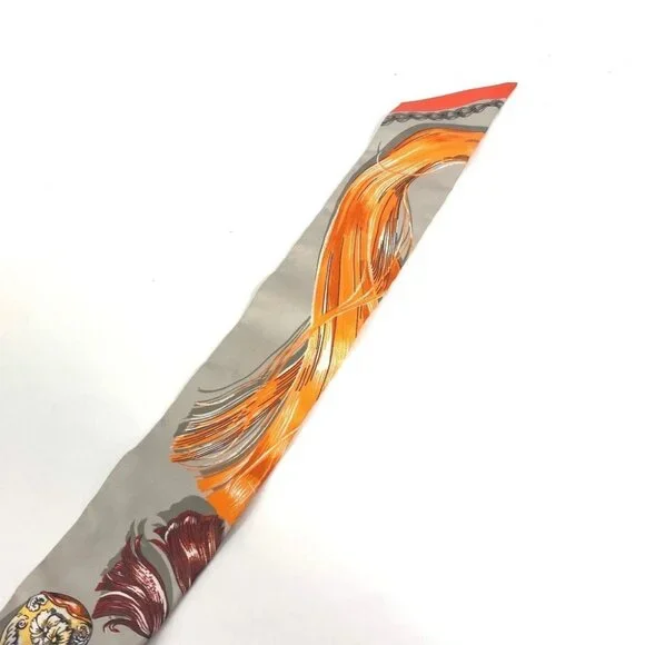 HERMES Twilly Twilly Twilly BandeauScarf Scarf silk gray